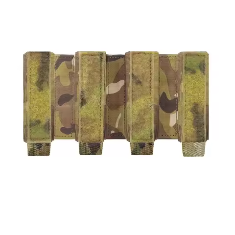 Tactical Quadruple 4 Partition Insert Mag Pouch Airsoft Vest SMG 9MM Magazine Pouch for MP5 MP7 ARP9