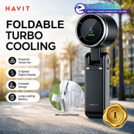 HAVIT HF607 Foldable Handfree Portable Turbo Fan 3600mAh | 13500RPM 5-Speed Wind Adjustment