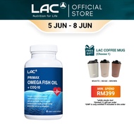 [Expiry Apr 2027] LAC Primax Omega Fish Oil + CoQ-10 (60 Enteric Coated Softgels) 01404570