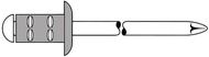 GESIPA PolyGrip 1432059 Blind Rivets Aluminium/Nirosta 4 x 17 / Rivet Shaft Diameter 4 mm/Shear Forc