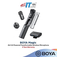 BOYA Magic Transformable Wireless Microphone 4 Forms in 1 USB C/Lighting/3.5mm TRS for Camera/Phone/