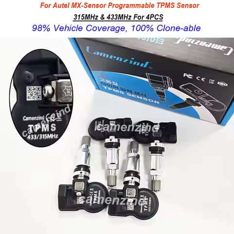 4PCS Universal for Autel MX-Sensor TPMS Tyre Pressure Sensor 2in1 315Mhz 433Mhz Programmable for TS4