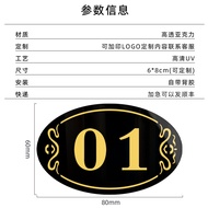 [Hot Sale~~~] Number Plate Number Acrylic Sticker Household Table Sticker Internet Cafe Locker House