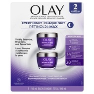 Olay Retinol 24 Max Night Moisturizer 2-Pack Olay Retinol 視黃醇 24，夜間補水保濕 2盒裝