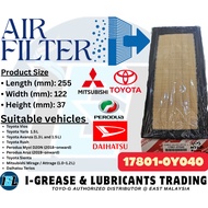 TOYOTA GENUINE -AIR CLEANER ELEMENT (ENGINE AIR FILTER)(17801-0Y040)