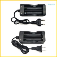 BTM 2-Slot 18650 Battery Charger Double Lights Dual Charging Slots Equipped Power Cable MS-202A for 18650 Li-ion Battery