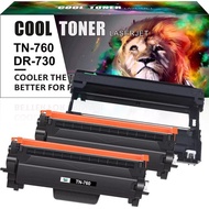 2 TN760 Toner 1 Drum DR730 Compatible With Brother HL-L2350DW HL-L2370DW L2390DW
