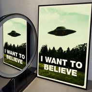 The X-Files I Want To Believe Movie Poster High Quality Dorm Living Room Aesthetic Wall Decoration P