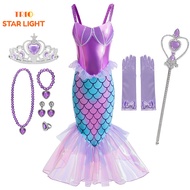 Girl Mermaid Costume Kids Birthday Party Mermaid Dress Cosplay Mermaid Ariel Princess Costume Hallow