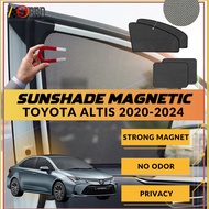 Toyota Altis 2020-Present Magnetic Sunshade Car Anti-Glare Day Sunshade Strong Magnet 4PCS