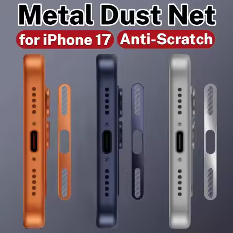 4PCS 17PM Metal Speaker Dust Cover for iPhone 17 Pro Max iPhone17 17Air Charging Port Protective Sti