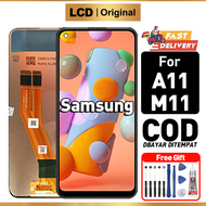 LCD Samsung A11 M11 Original Touchscreen Fullset Untuk Glass Touch Screen Digitizer ori Asli