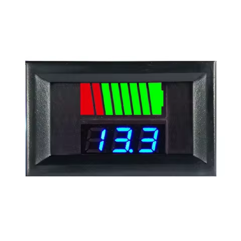 12V 24V 36V 48V 60V Car Battery Charge Level Indicator Lithium Battery Capacity Meter Tester Display