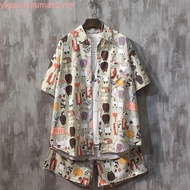 READY STOCK Men Hawaii Women Beach T-shirt Hawaii shirt men baju hawaii lelaki bunga pantai retro ba
