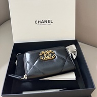 Chanel 19 黑色拉鍊零錢包
