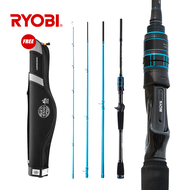325RYOBI 4-Section Portable Feeder Fishing Rod Carbon Casting Travel Rod Casting Rod 1.8m 2.1m 2.4m 
