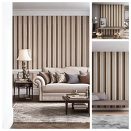 1 Roll Of Chinese Style Brown Wood Grain PVC Self-Adhesive Wallpaper With Dimensions Of 17.7inX39.3/