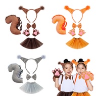 Clip Animal Headband Children Cartoon Squirrel Headband Prom Headwear Female Halloween Animal Headba