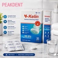 Y-Kelin Denture Cleansing Tablet 30/box Tabs Cleanser Pills Remove Plaque Antibacteria