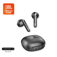 JBL T280 X2 / T225 TWS ไร้สายที่แท้จริงหูฟังบลูทูธพร้อมไมโครโฟนตัดเสียงรบกวนหูฟังไร้สาย