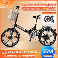 Foldable Bike 20 Inch Bicycle Cycling Mountain Foldable Bicycle Basikal Off-Road City Adult Bicycle Sport Basikal Lipat