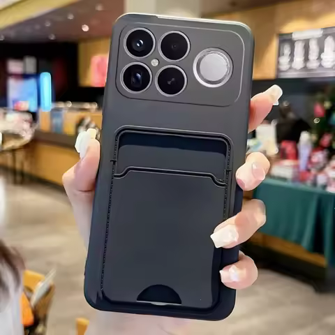 For POCO F8 Ultra Pro Card Slot Wallet Holder Cover for Redmi K90 Pro Max K 90 F8pro Candy Silicone 