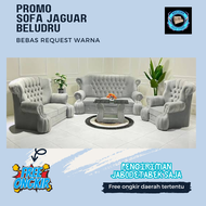 Sofa jaguar termurah terlaris bahan beludru model BMS-05