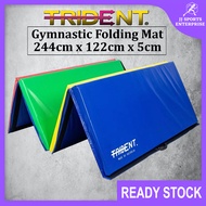 Trident Gymnastic Folding Mat Tilam Lipat Gym Foam Mat Exercise Yoga Gymnastic Tumbling Mattress Gym