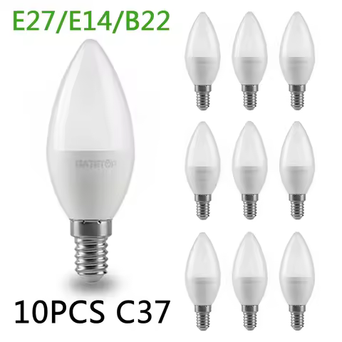 10pcs E27 E14 B22 Led Bulb 220V Candle Bulb Energy Saving Lamp 3W 5W 6W 7W Led Chandelier Light for 