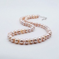 Pearl Necklace Round Natural Freshwater Pearl Diameter 7-8mm Short Necklace White/Pink/Purple Neckla