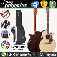 Takamine GN71CE-NAT NEX Cutaway Solid Spruce Top Acoustic Electric Guitar with Bag - Natural (GN71CE