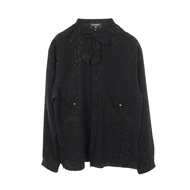 [มือสอง] เสื้อเบลาส์ Chanel กระดุม Coco Mark รหัส P75261V66669 เสื้อเบลาส์ผ้าไหมสำหรับผู้หญิง มือสอง