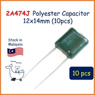 2A474J 2A474 2A 474J 474 Polyester Mylar Capacitor Kapasitor 0.47uF 0.47UF