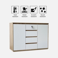 VHIVE Cubic 1.2m Pine/White Chest Sideboard