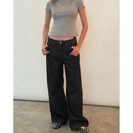 AIMER 90s Baggy Jeans Low-Waist Large Barrel