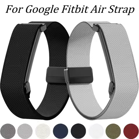 Elastic Nylon Watchband for Google Fitbit Air Magnetic Buckle Replacement Wristband for Google Fitbi