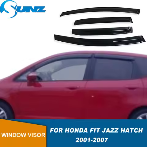 Car Window Visors For Honda Fit Jazz Hatch GD3 2001 2002 2003 2004 2005 2006 2007 Auto Deflector Awi