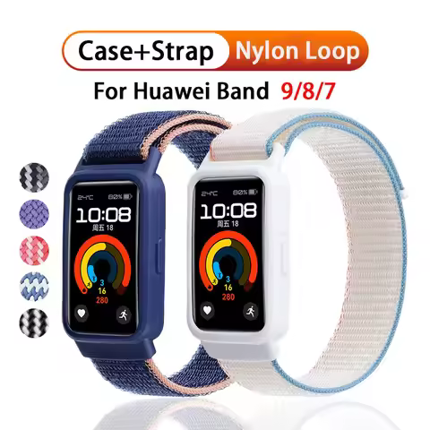 For Huawei Band 9 8 7 Strap Band Accessories Case Nylon Loop Replacement Belt Wristband Sport Bracel