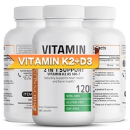 Vitamin K2 D3 (MK7) Supplement Non-GMO Formula with Vitamin D3 and 90 mcg Vitamin K2 MK-7 Easy-to-Swallow Vitamin D and K Complex