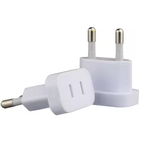 4.0mm 4.8mm EU Plug Adapter Travel Converter Adapter American US To EU KR Plug Electrical Adapter AC