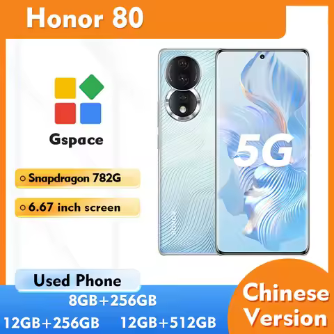 HONOR 80 5G 6.67inches full-screen display EIS 160MP Bettery 4800 66W Used phone