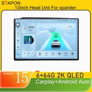 STAPON 13inch 6+64GB for mitsubishi-xpander-2023-2025 android15 2k 1920x1200p screen carplay android