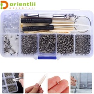 ORIENTLII Glasses Repair Screws, Silicone Stainless Steel Eyeglasses Repair Set,  Ear Hook Eyeglasse