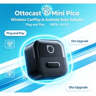 OTTOCAST Mini Pico 3.0 2 In 1 Wired To Wireless CarPlay Android Auto USB Wifi Bluetooth Car Adapter