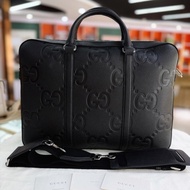99新古馳/Gucci  黑色超級雙G皮革 男士公文包 電腦包
