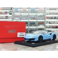 BBR 1/18 Ferrari 488 Pista Azzurro La Plata gloss Limited Edition Simulation Resin Car Model