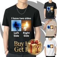 【Buy 1 GET 1】 Casual Style Men's T-Shirt Two Sides Personality Design For Everyday Wear And Gift Ide