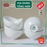 Bộ 10 Bát Cơm Trắng Trơn 11cm (C06) Hàng Loại 1 - Sứ Minh Châu