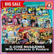 ♧ ◮ ☈ K-ZONE MAGAZINES w/ FOLDABOTS 2 (2012 - 2017)+POSTER, STICKERS &TOYS|Vintage K Zone/KZone Bac