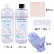1:1 Clear Epoxy Resin Crystal Clear Art Resin Epoxy Easy Mix Epoxy Casting Resin Kit with Measuring 